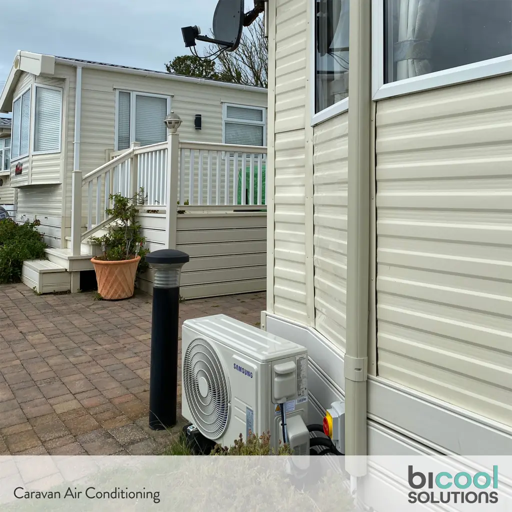 Caravan outdoor unit installation